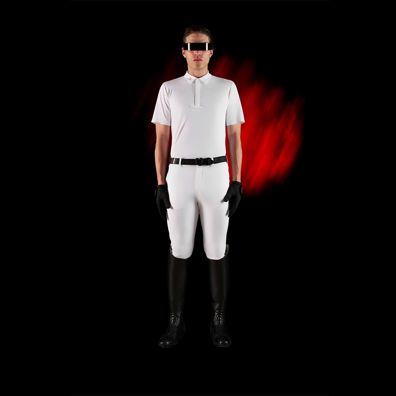 Polo concorso uomo Equestro Ridertechnology manica corta bottoni (Rif. ETM00173), vista 11