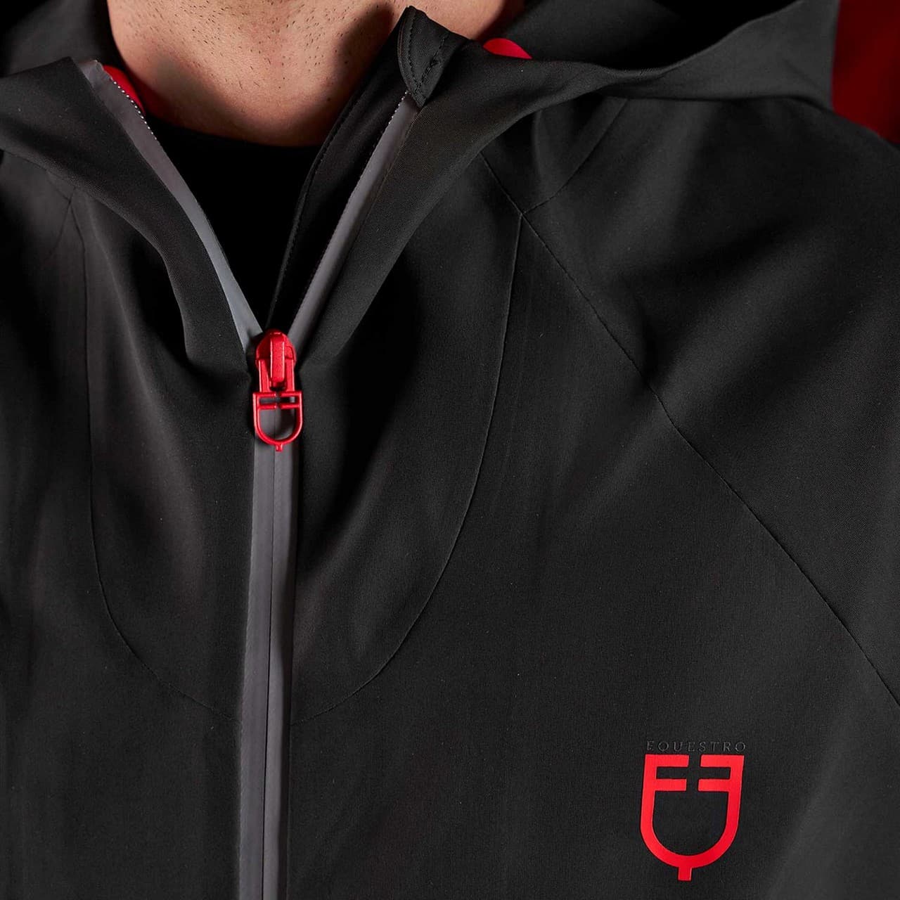 Felpa tecnica uomo Equestro Ridertechnology cappuccio (Rif. ETM00178), vista 9