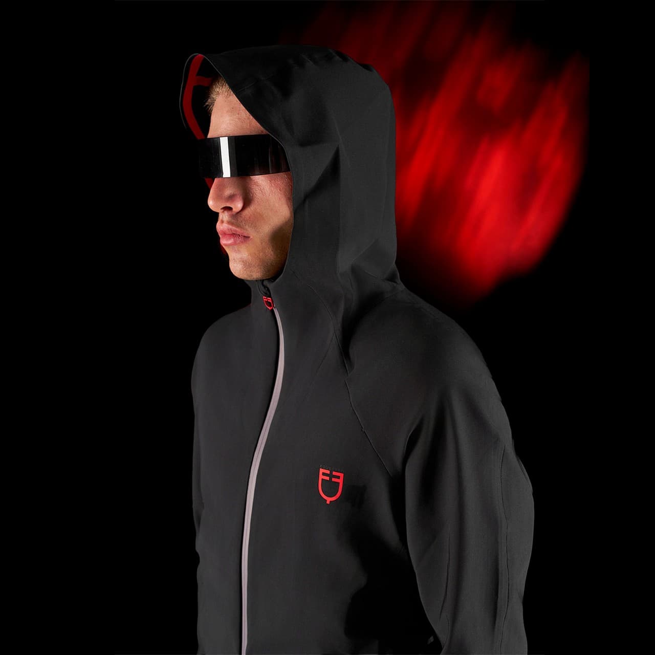 Felpa tecnica uomo Equestro Ridertechnology cappuccio (Rif. ETM00178), vista 6
