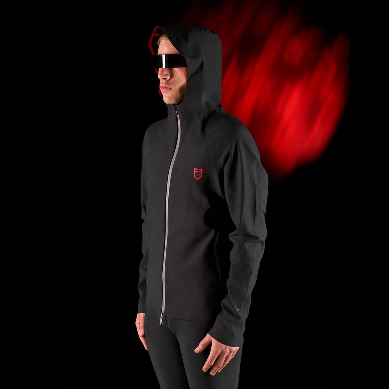 Felpa tecnica uomo Equestro Ridertechnology cappuccio (Rif. ETM00178), vista 7