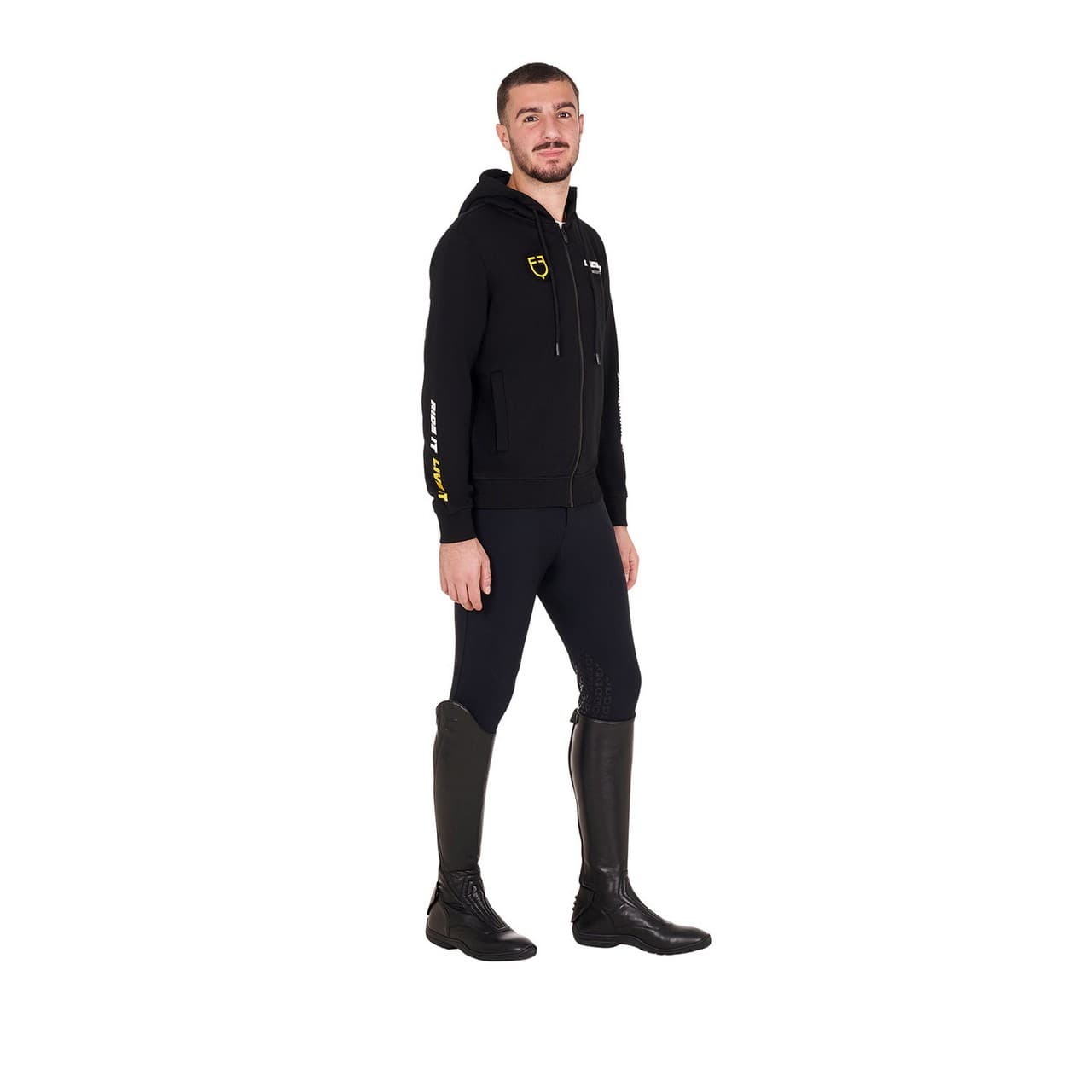 Felpa uomo cappuccio Scuderia Equestro, vista 5