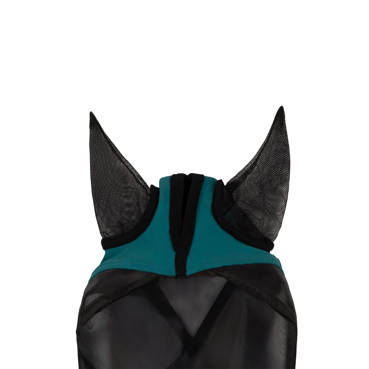 Maschera antimosche con logo frontale, vista 3