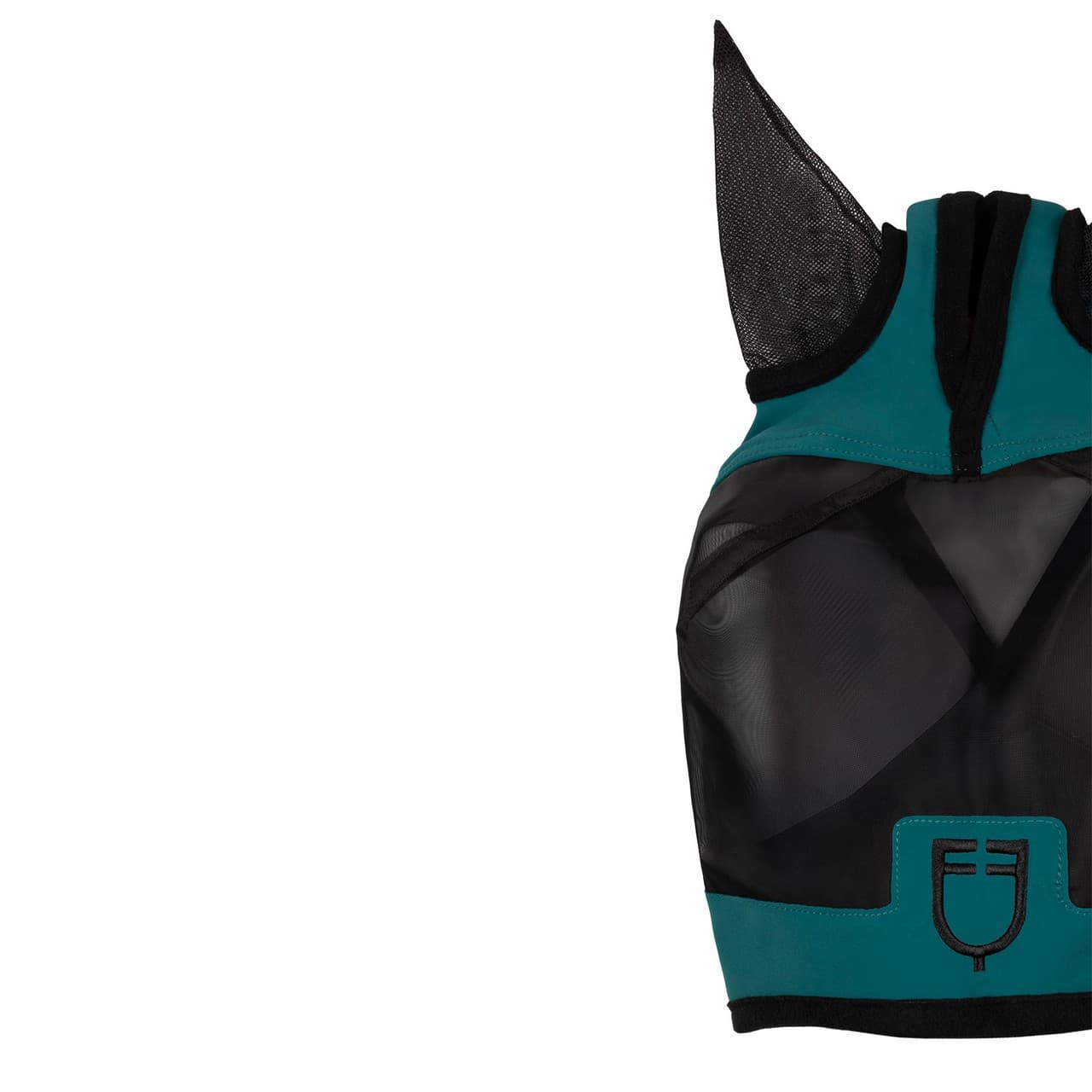 Maschera antimosche con logo frontale, vista 4