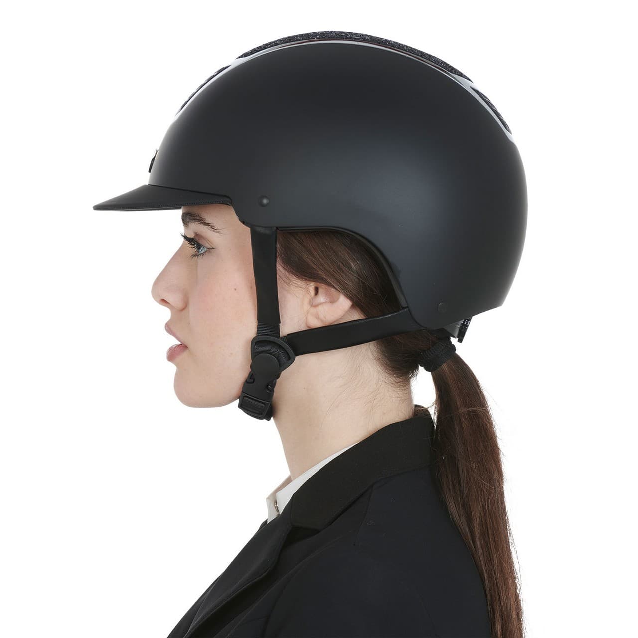 Cap con brillantini omologazione EN 1384-2023, vista 5