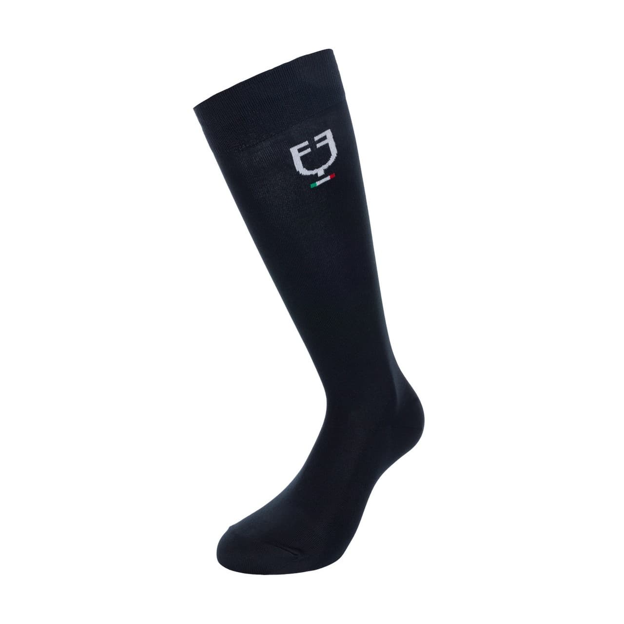 Calza tecnica elasticizzata con bandiera italiana, vista 1