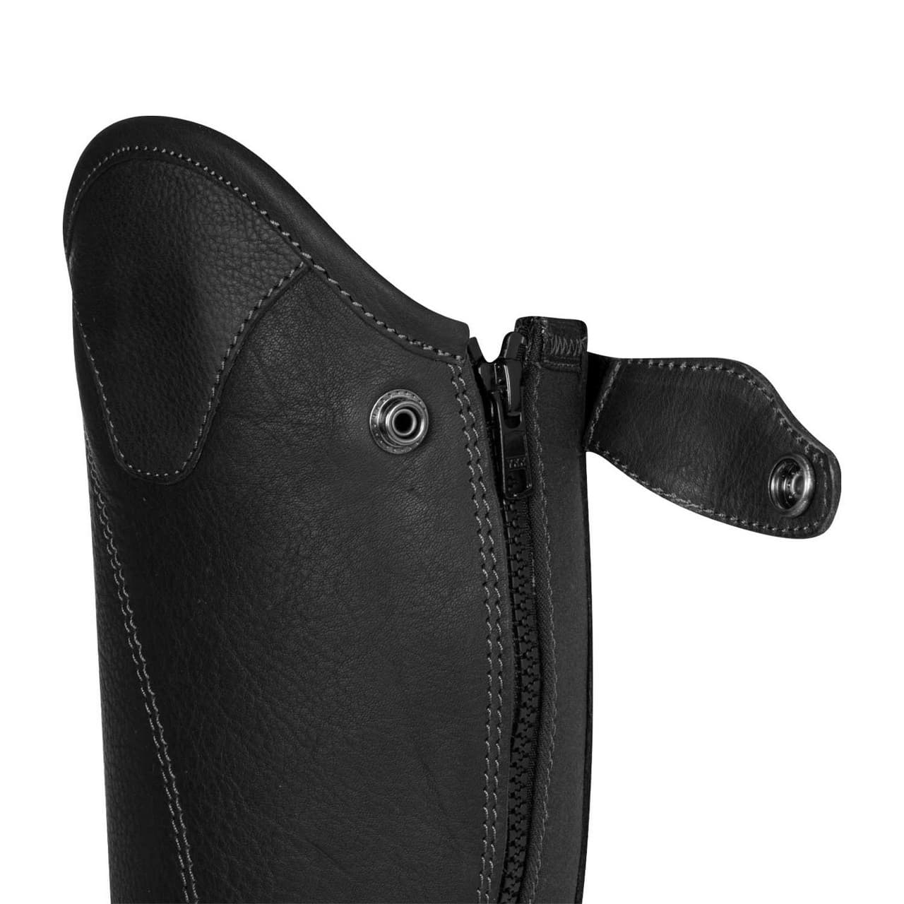 Ghette unisex corte in cuoio con cerniera laterale, vista 6