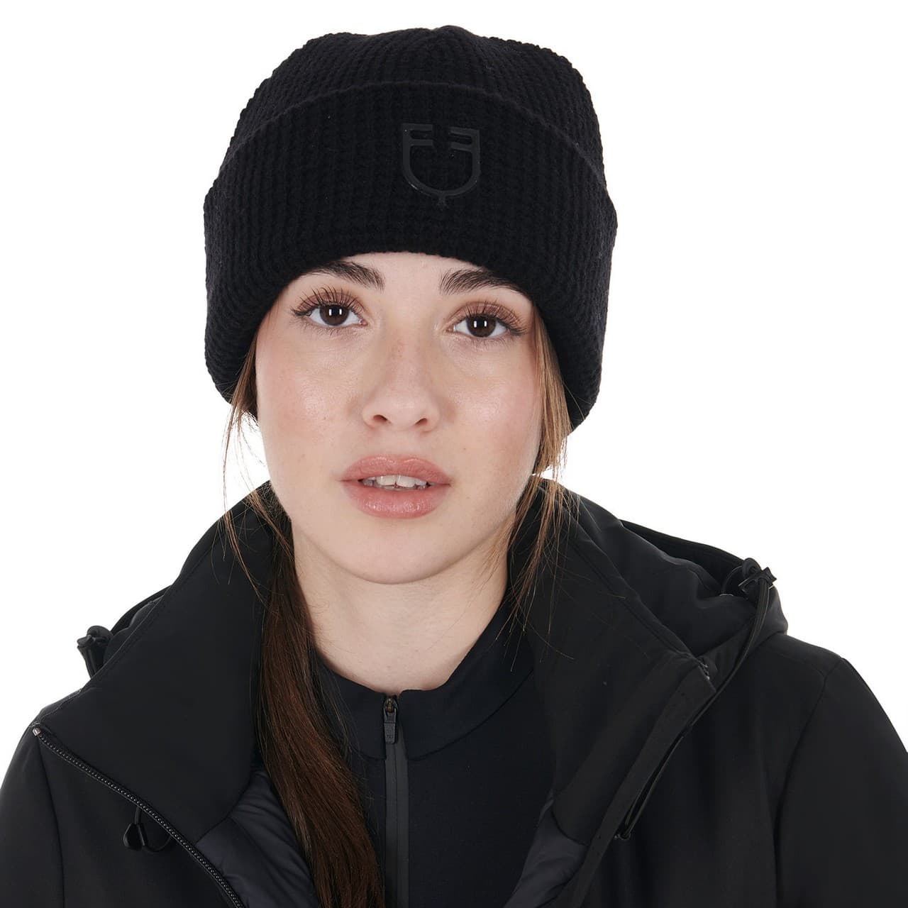 Cuffia unisex lana con motivo a maglia, vista 5