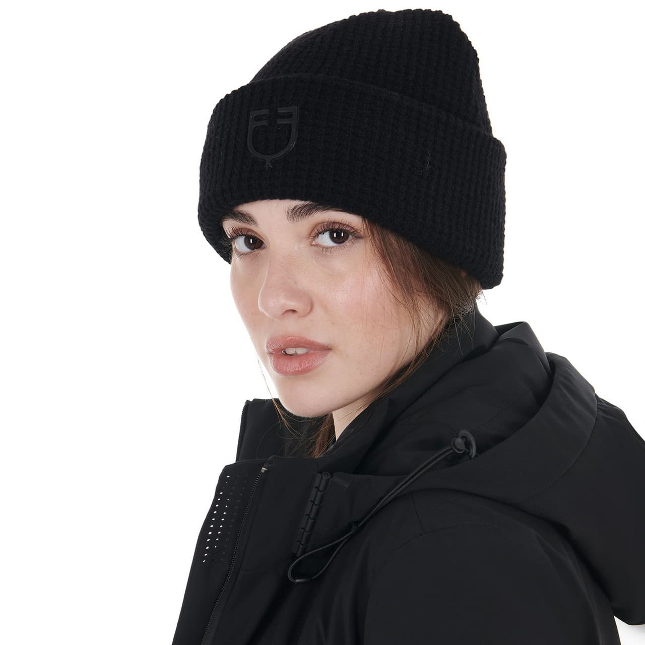 Cuffia unisex lana con motivo a maglia, vista 6