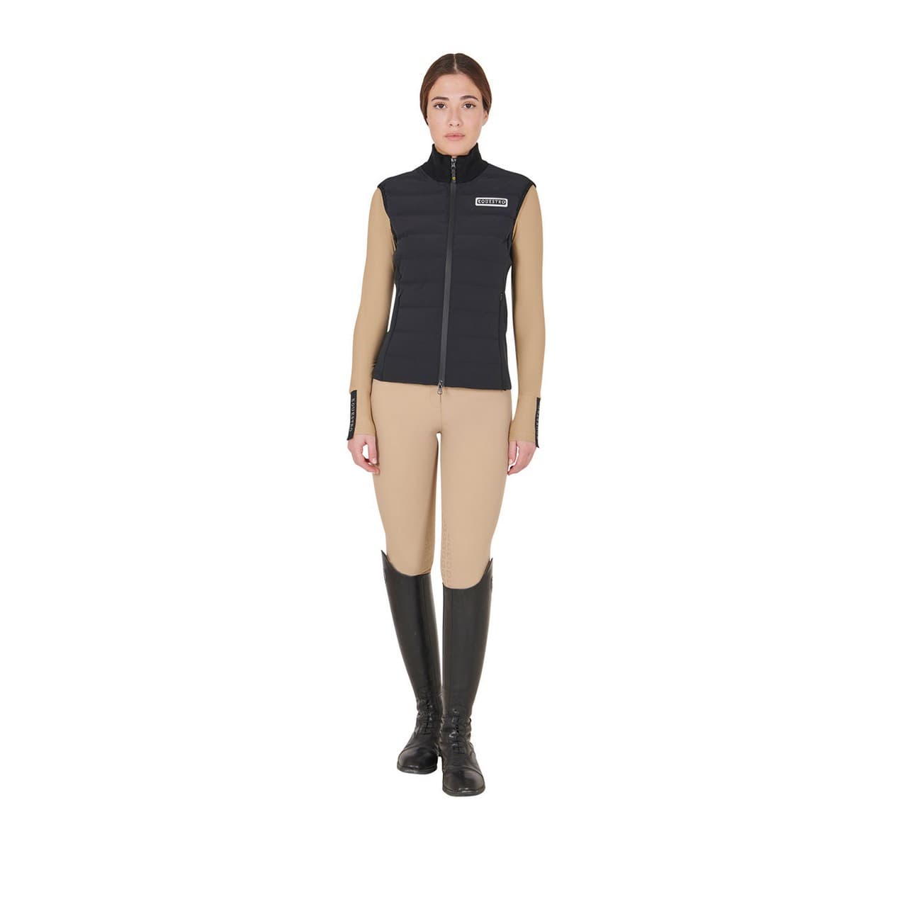 Smanicato donna misto tecnico con zip, vista 6