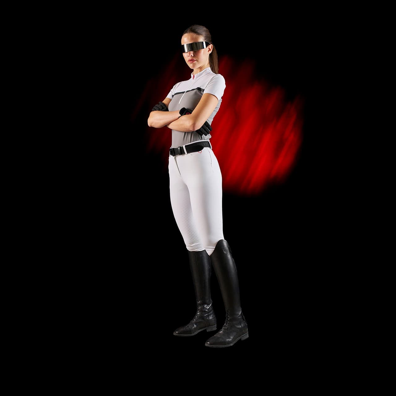 Polo concorso donna Equestro Ridertechnology tessuto traforato (Rif. ETW00172), vista 8