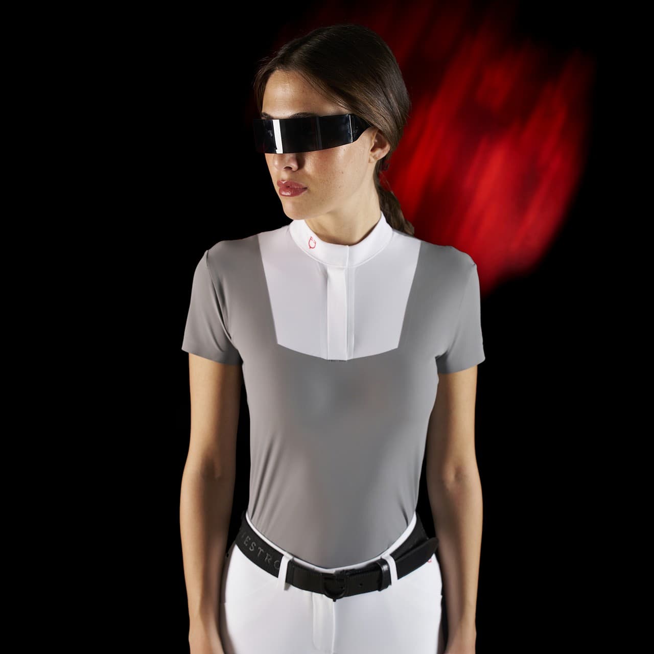 Polo concorso donna Equestro Ridertechnology manica corta, vista 5