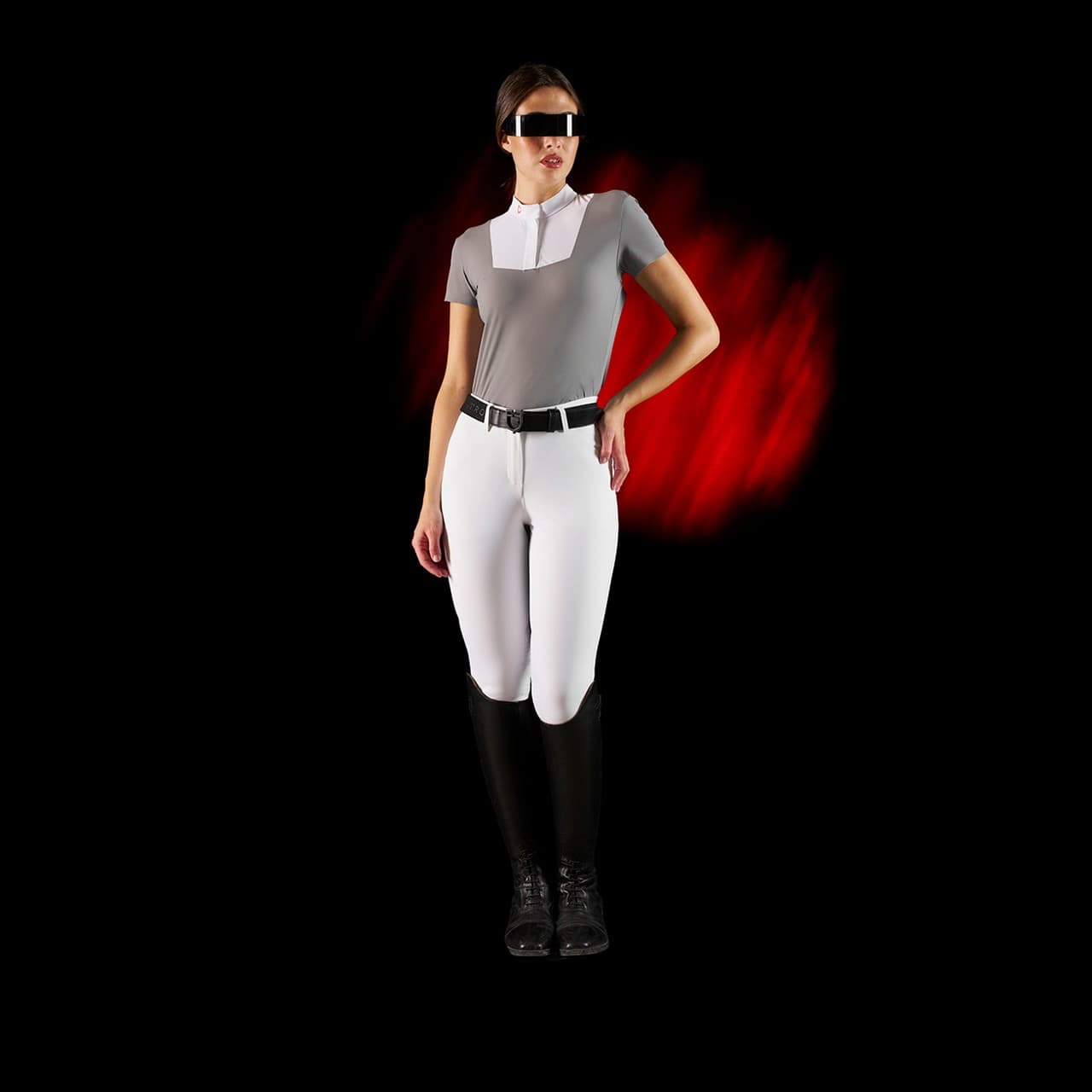 Polo concorso donna Equestro Ridertechnology manica corta, vista 8