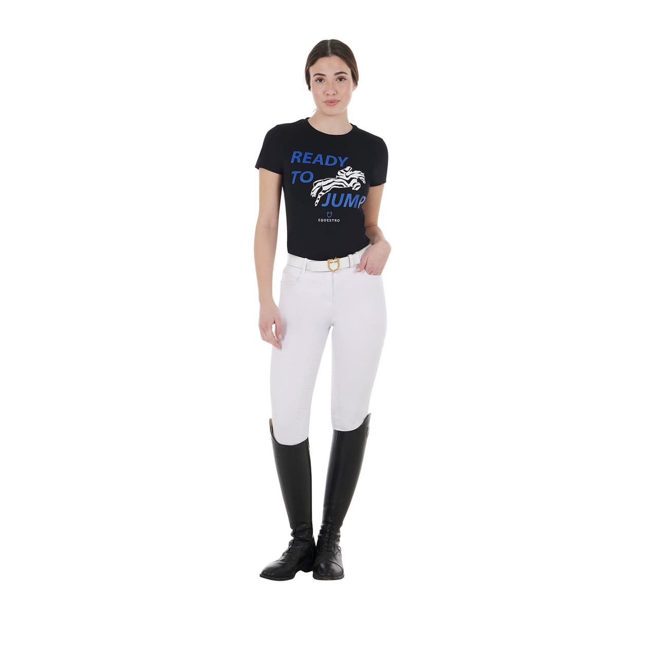 T-shirt da donna in cotone Ready to Jump, vista 5