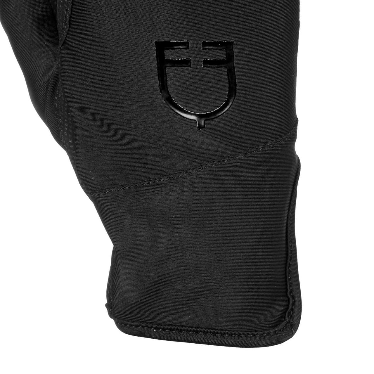 Guanti donna in speciale tessuto in elastan con logo, vista 5