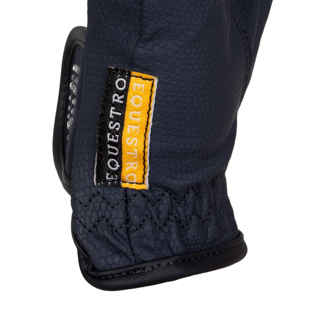 Guanti donna in morbido tessuto tecnico con logo glitter, vista 5