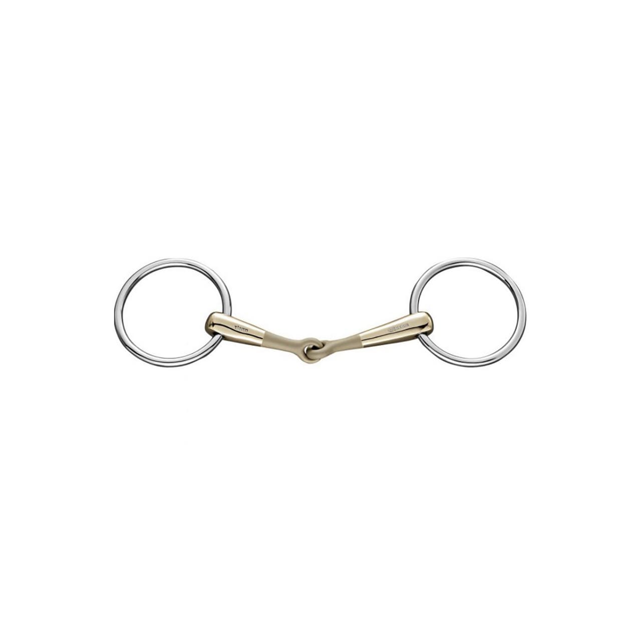 Turnado Loose Rg. Snaffle 16mm st.st. w. 55mm rg. silver/gold, vista 1