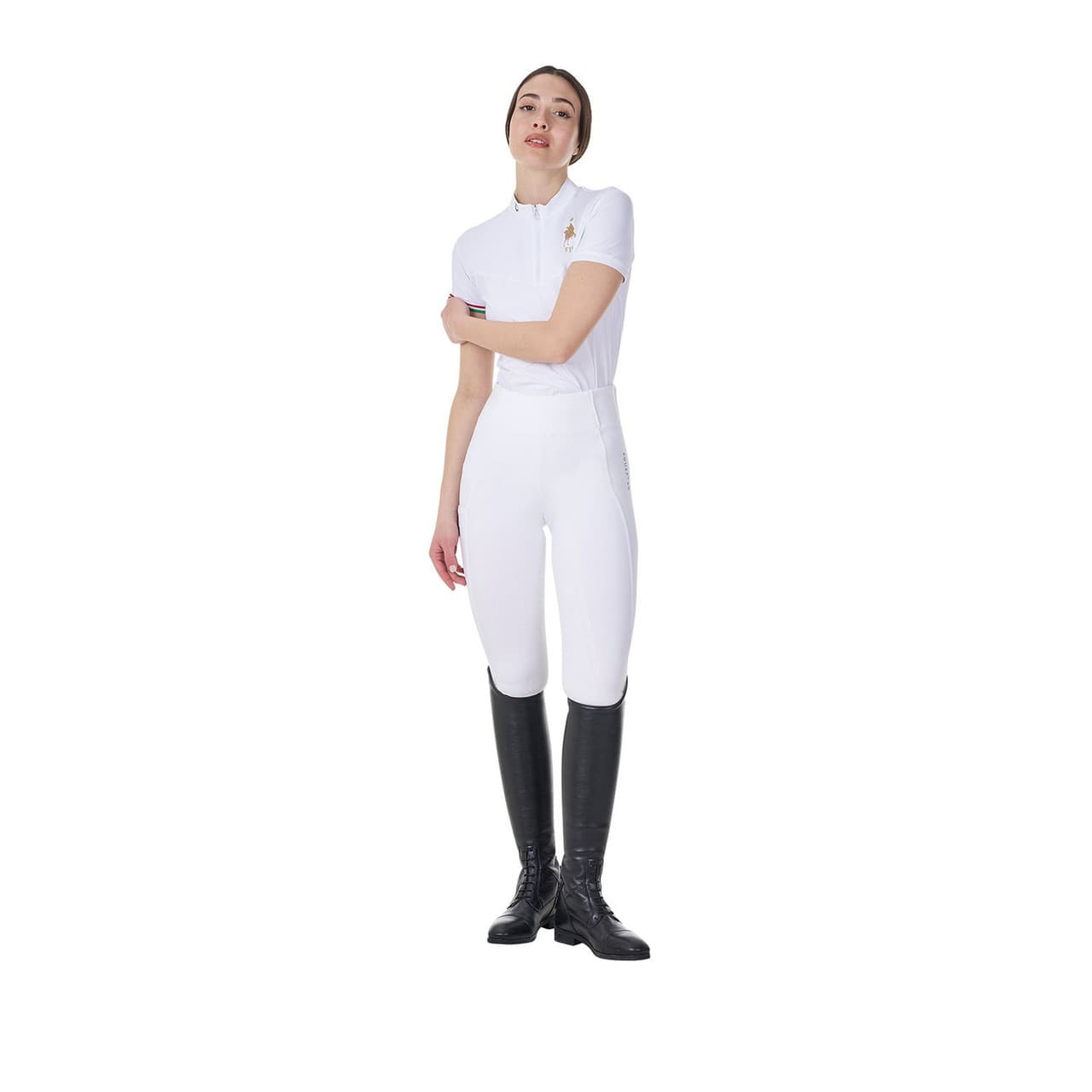 Polo donna da concorso elasticizzata Equestro X FISE, vista 7