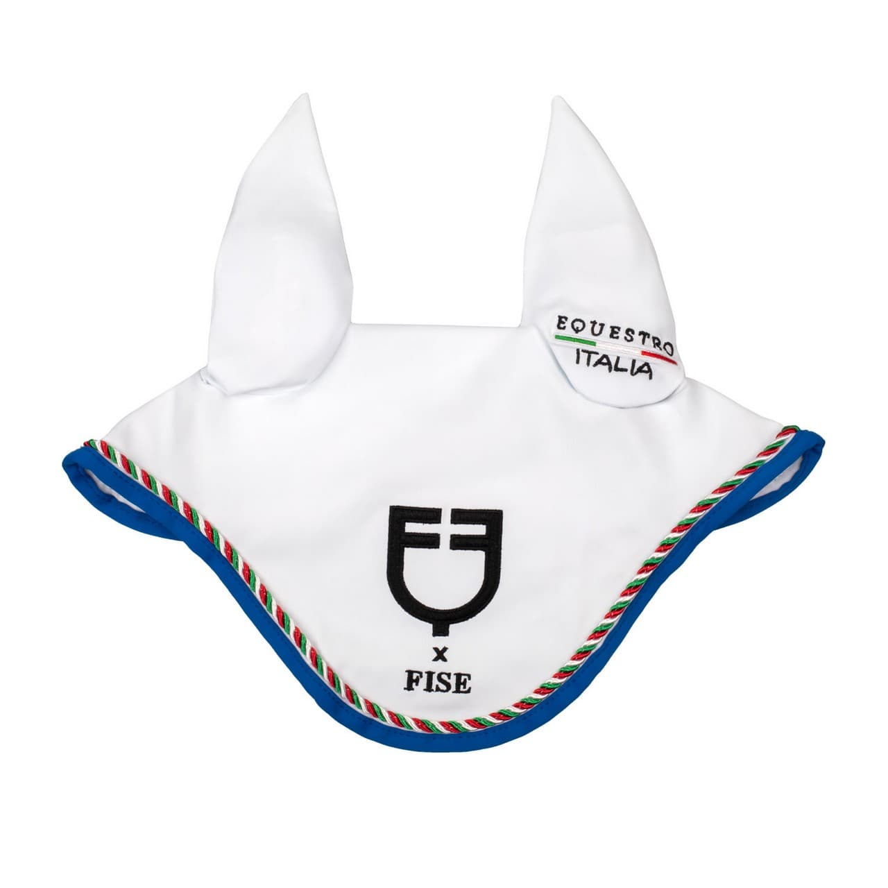 Cuffietta con piping tricolore Equestro X FISE, vista 1