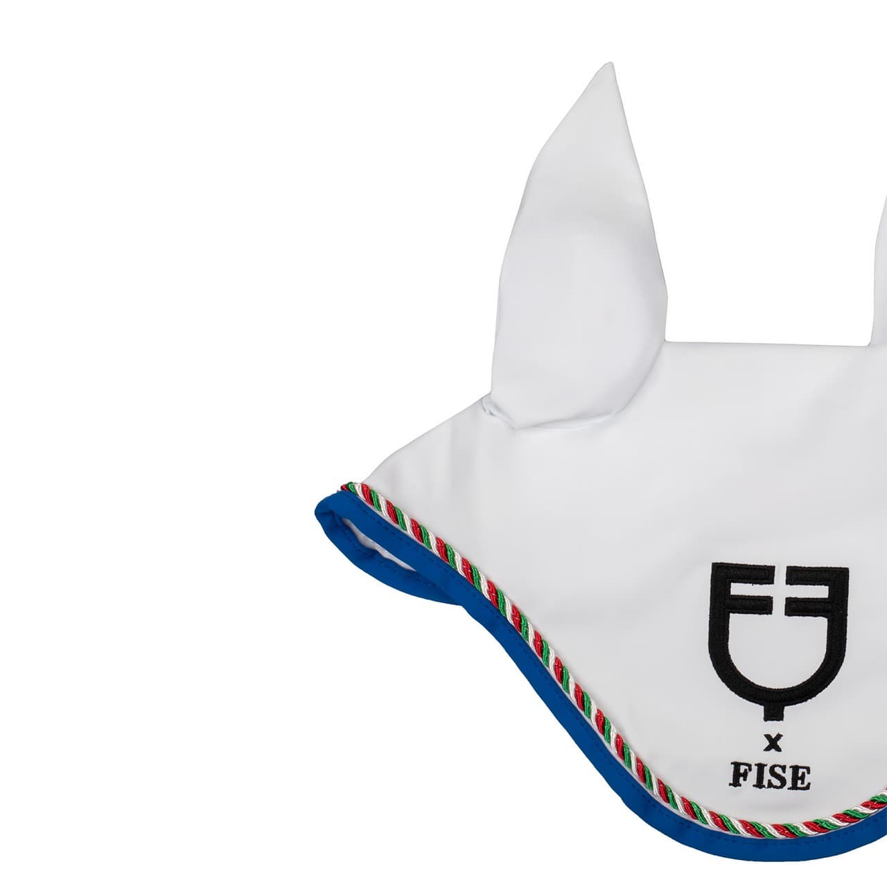 Cuffietta con piping tricolore Equestro X FISE, vista 3