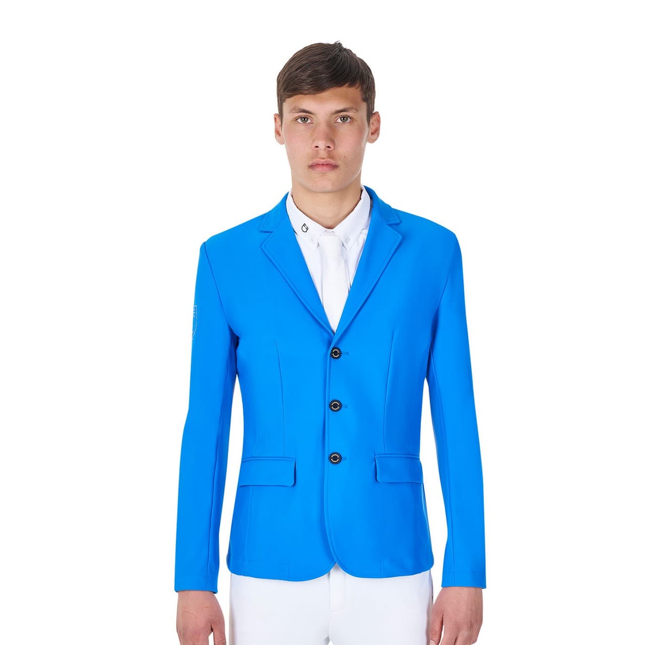 Giacca uomo da concorso tre bottoni Equestro X FISE, vista 1