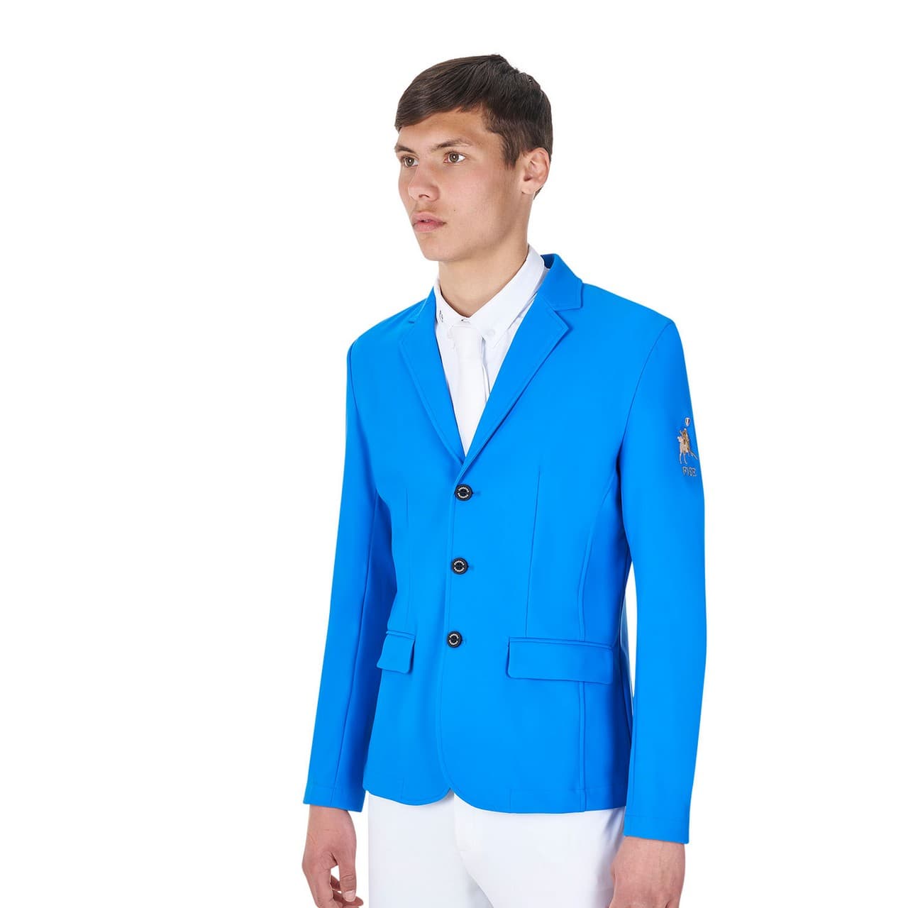Giacca uomo da concorso tre bottoni Equestro X FISE, vista 4