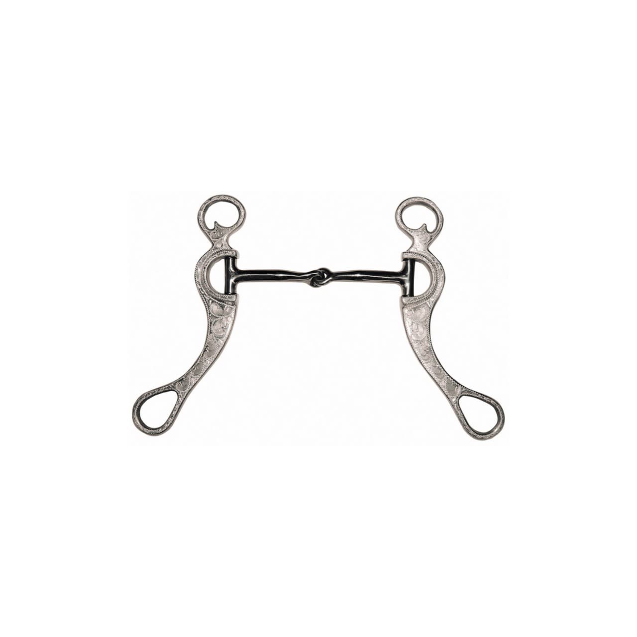 Morso western in alluminio, imboccatura in ferro nero, aste decorate, Pool's, vista 1