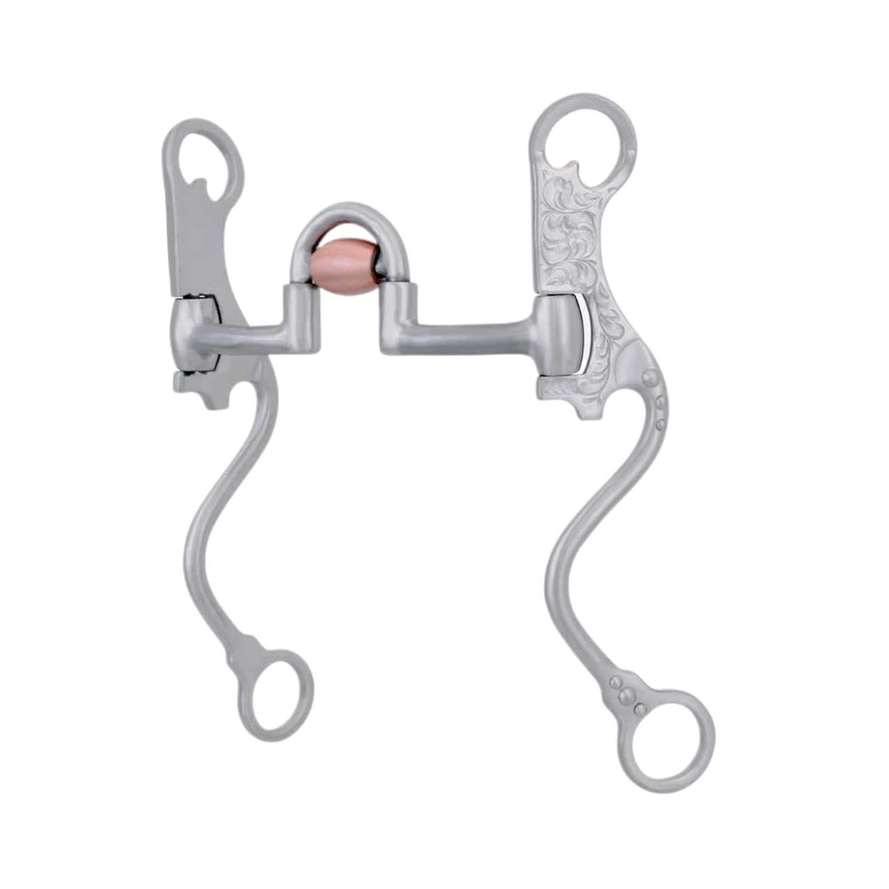 Morso correctional con rullo in rame, aste curve decorate 11mm, vista 1