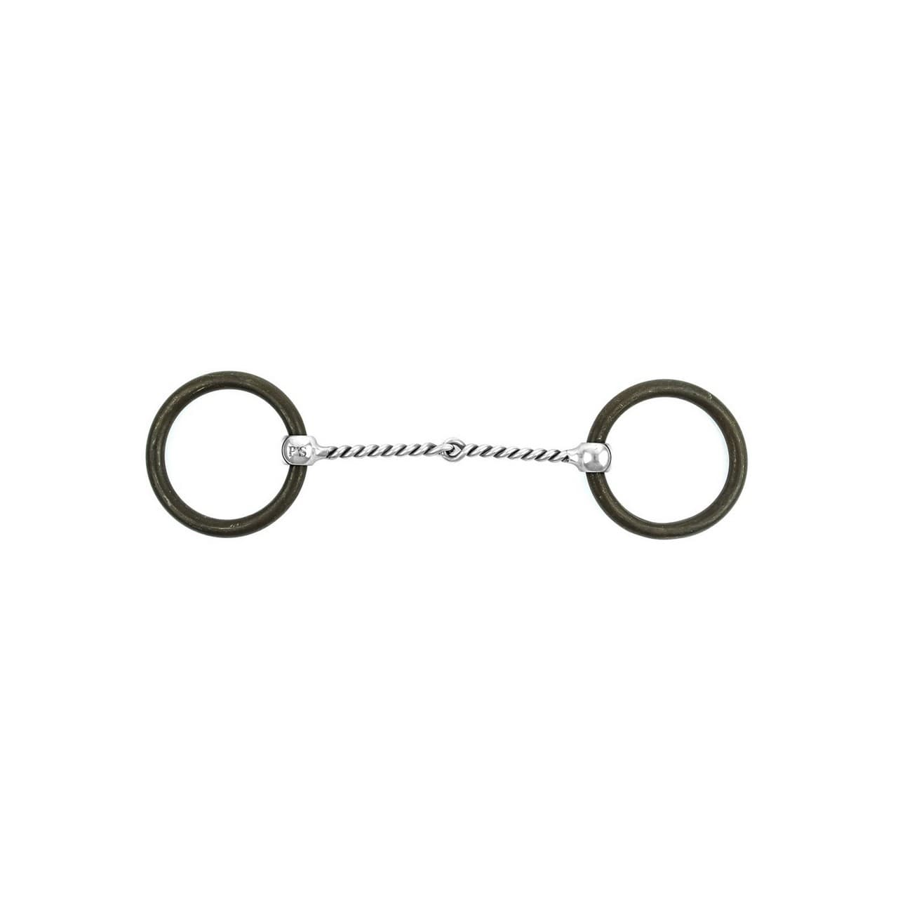 Filetto western torciglione inox, anelli bruniti Pool's, vista 1