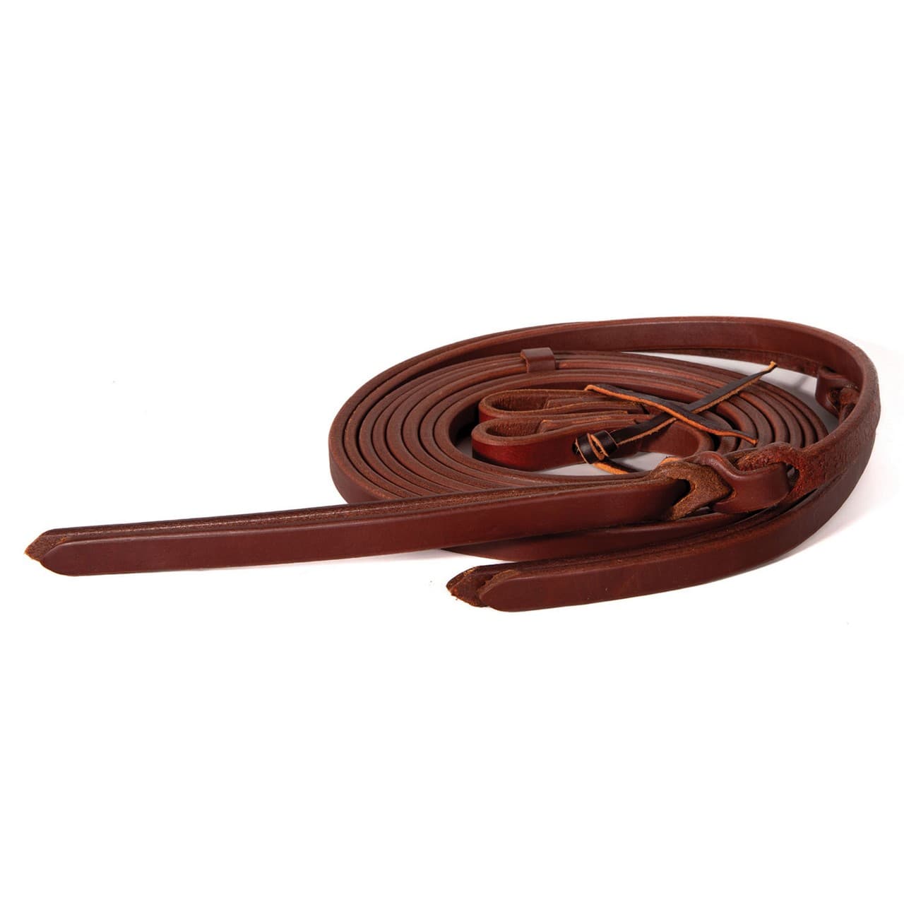 Popper Tail heavy oiled split reins 5/8", vista 1