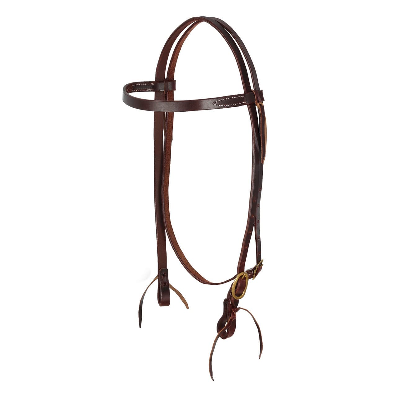 Testiera Pool's diritta, una fibbia in ottone, dark brown, vista 1