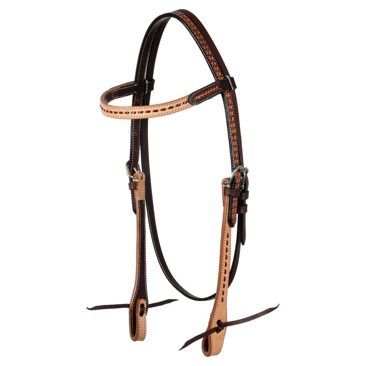Testiera western bicolore