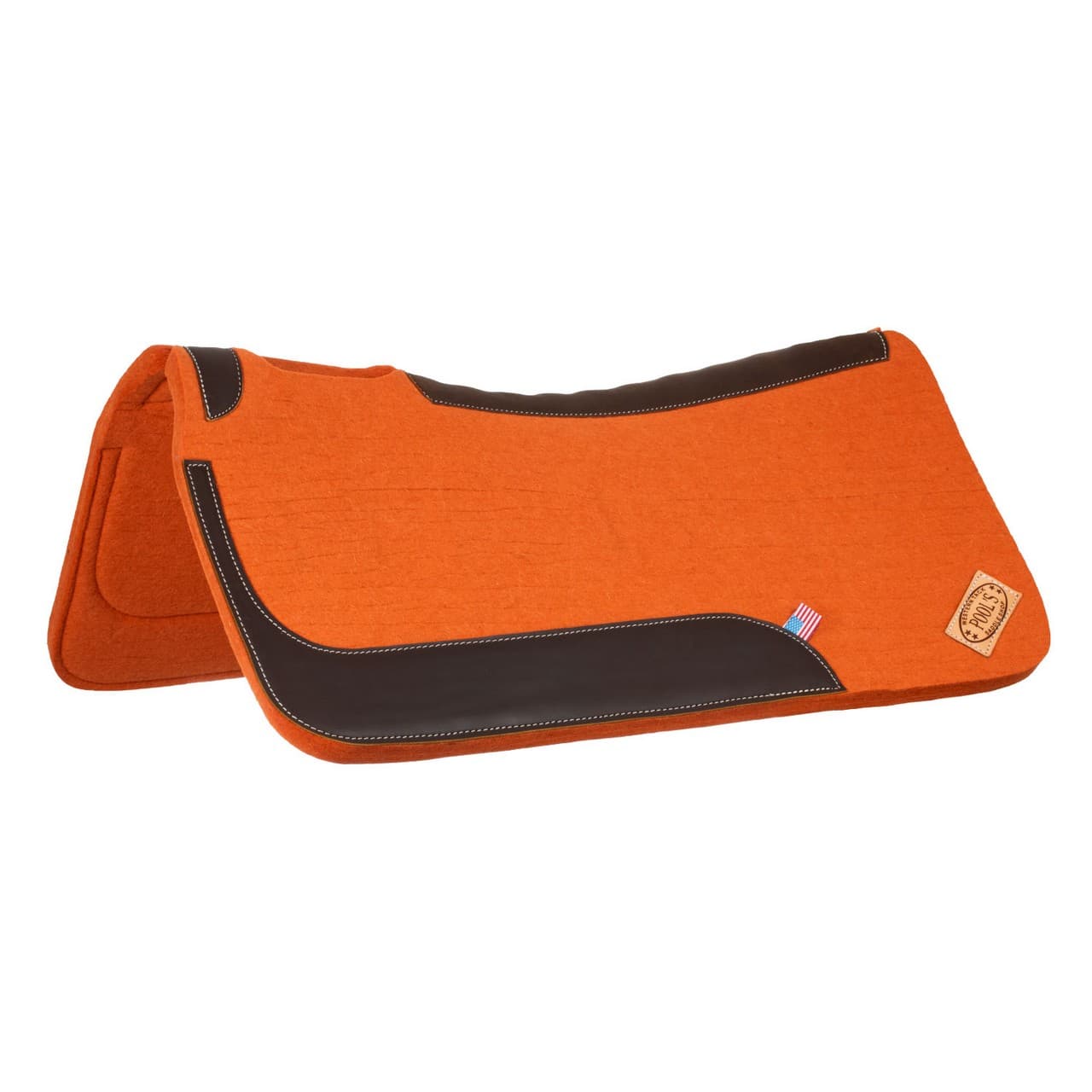 Sottosella western in feltro con rinforzi in pelle 32"x32", vista 1