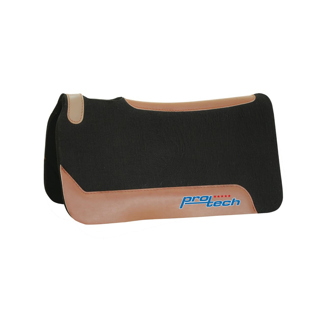Sottosella western in neoprene/feltro, pelle marrone, vista 1
