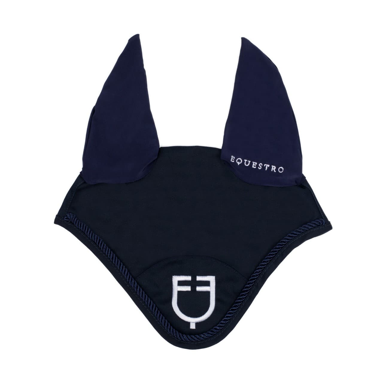 Cuffietta in cotone con logo centrale, vista 1