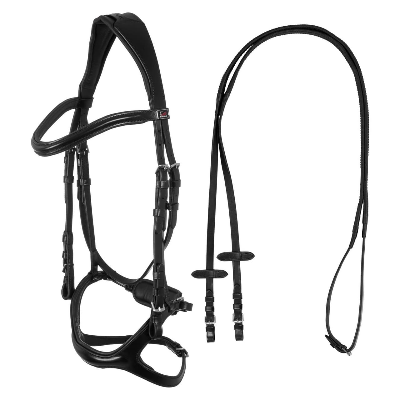 Briglia con nasalina anatomica e curva, vista 1