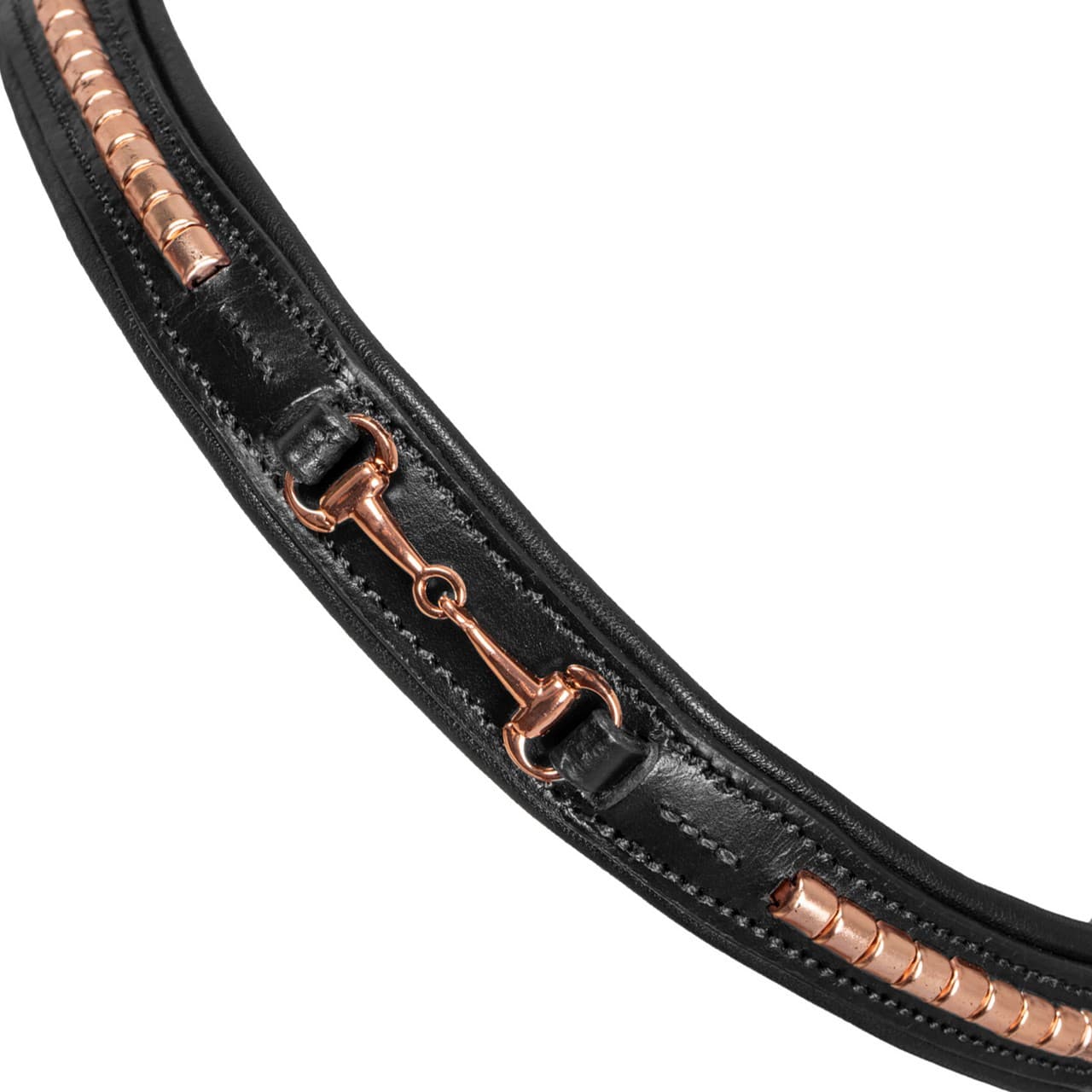 Testiera inglese con decorazione filetto oro rosa, vista 5