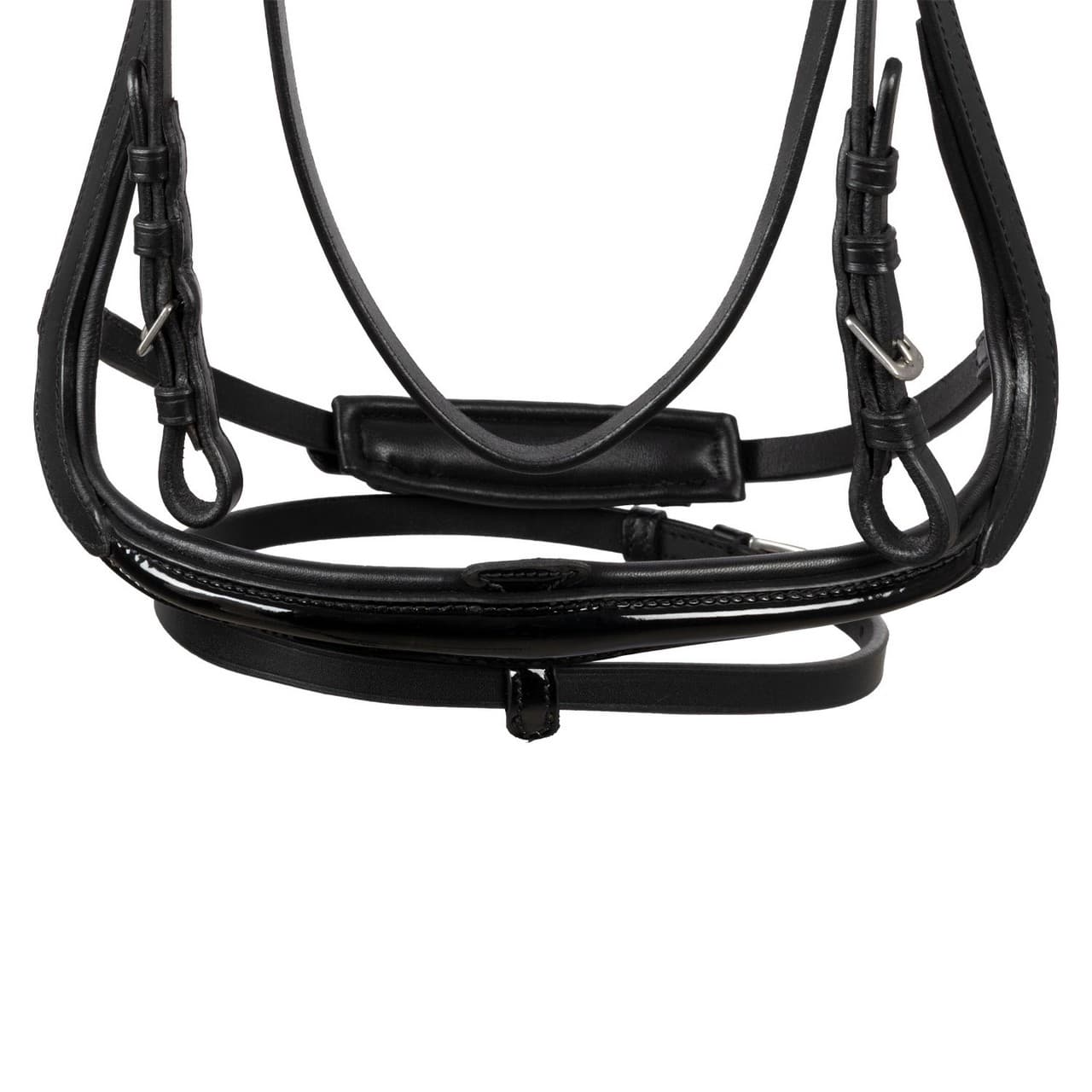 Testiera dressage modello Hemelite con redini in gomma, vista 6