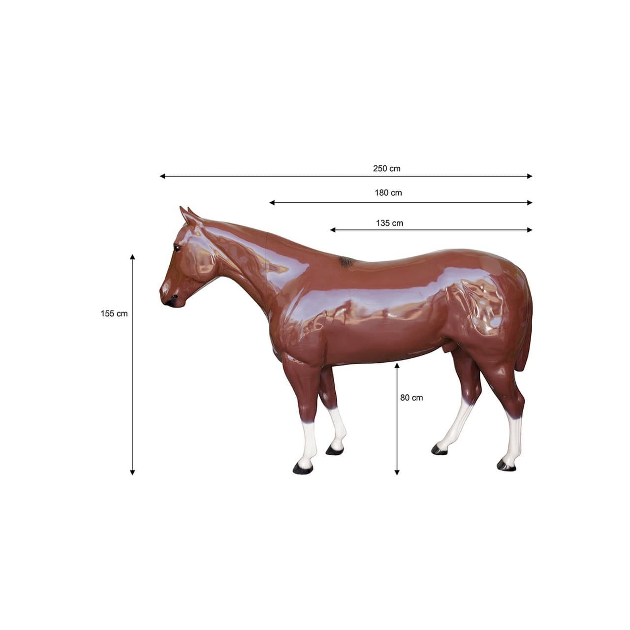 Cavallo smontabile in plastica, vista 1
