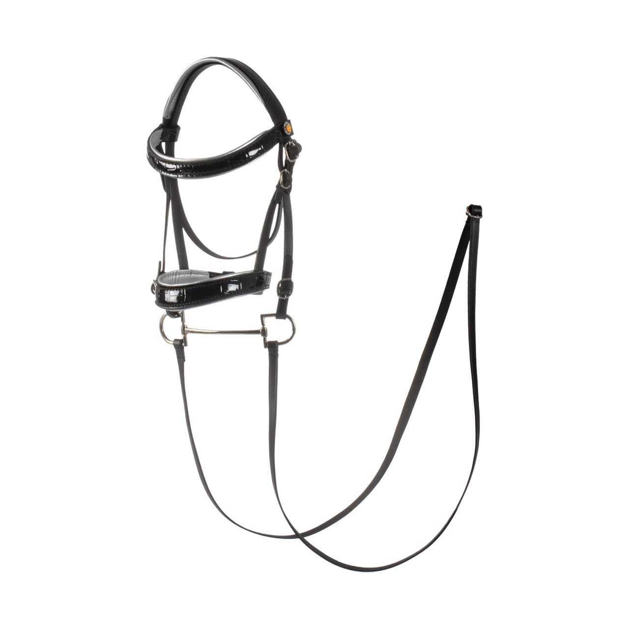 Briglia per hobby horse cuoio lucido, vista 1