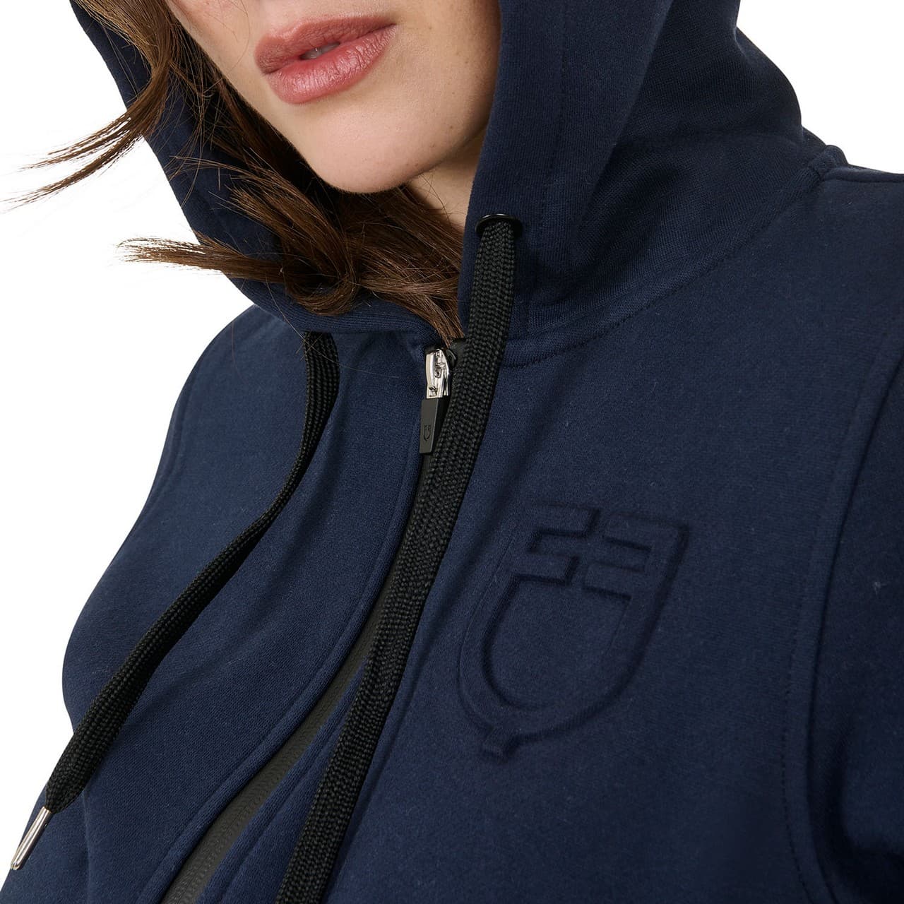 Felpa donna istituzionale con zip frontale, vista 4