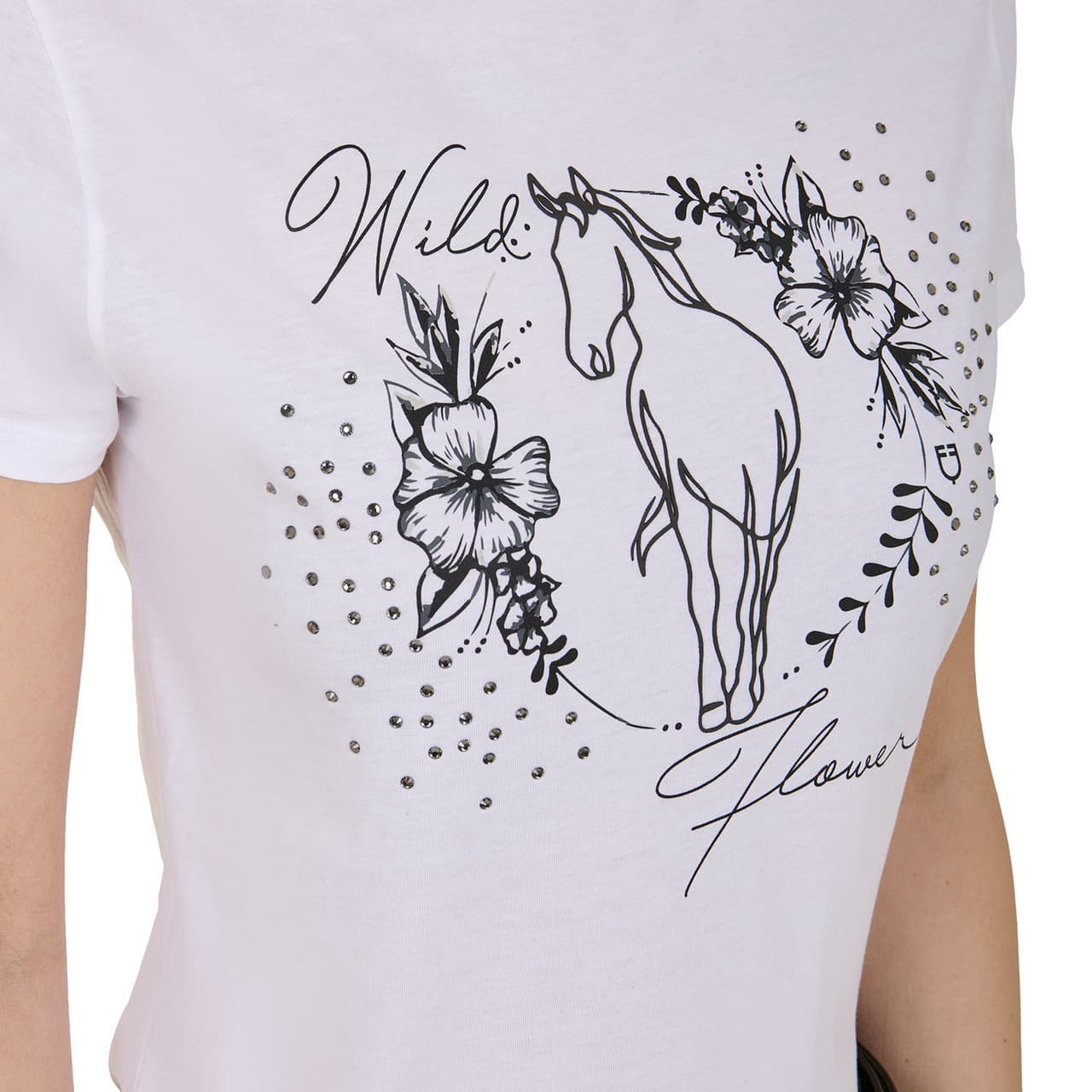 T-shirt donna Wild Flower in cotone, vista 3