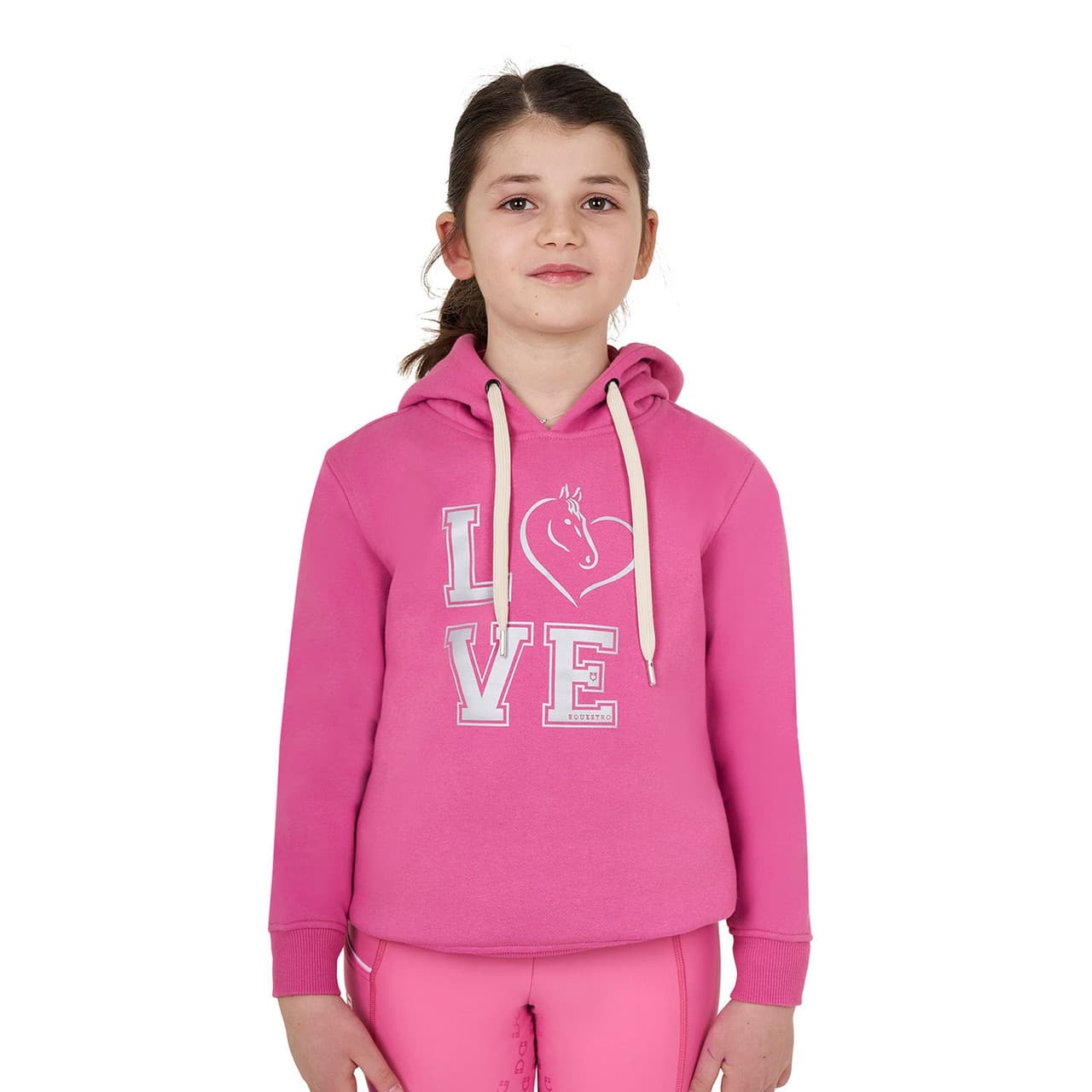 Felpa bambina Winter Love con cappuccio, vista 1