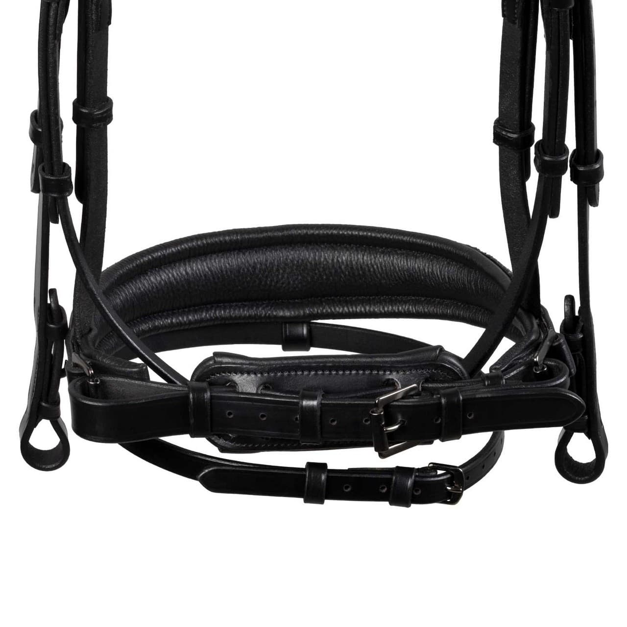 Testiera dressage anatomica in pelle con strass, vista 7