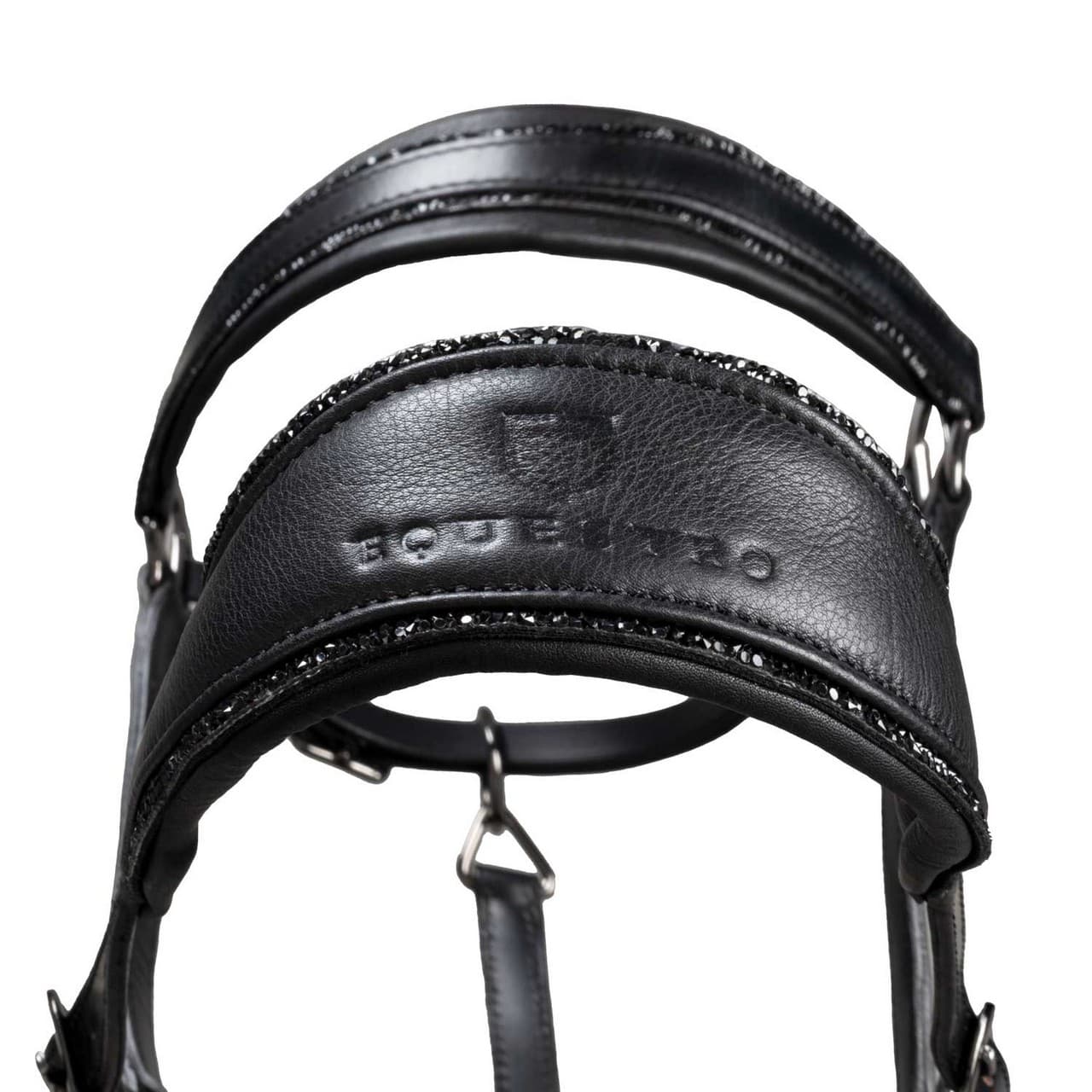 Cavezza in cuoio con piping glitterato, vista 5
