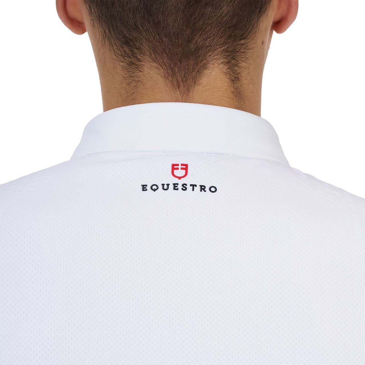 Polo concorso uomo Equestro Ridertechnology manica lunga bottoni (Rif. ETM00174N), vista 2