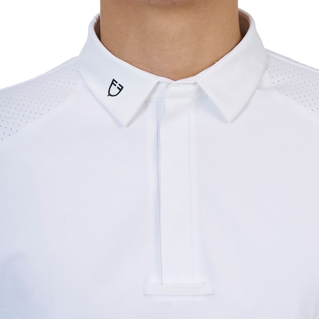 Polo concorso uomo Equestro Ridertechnology manica lunga bottoni (Rif. ETM00174N), vista 4