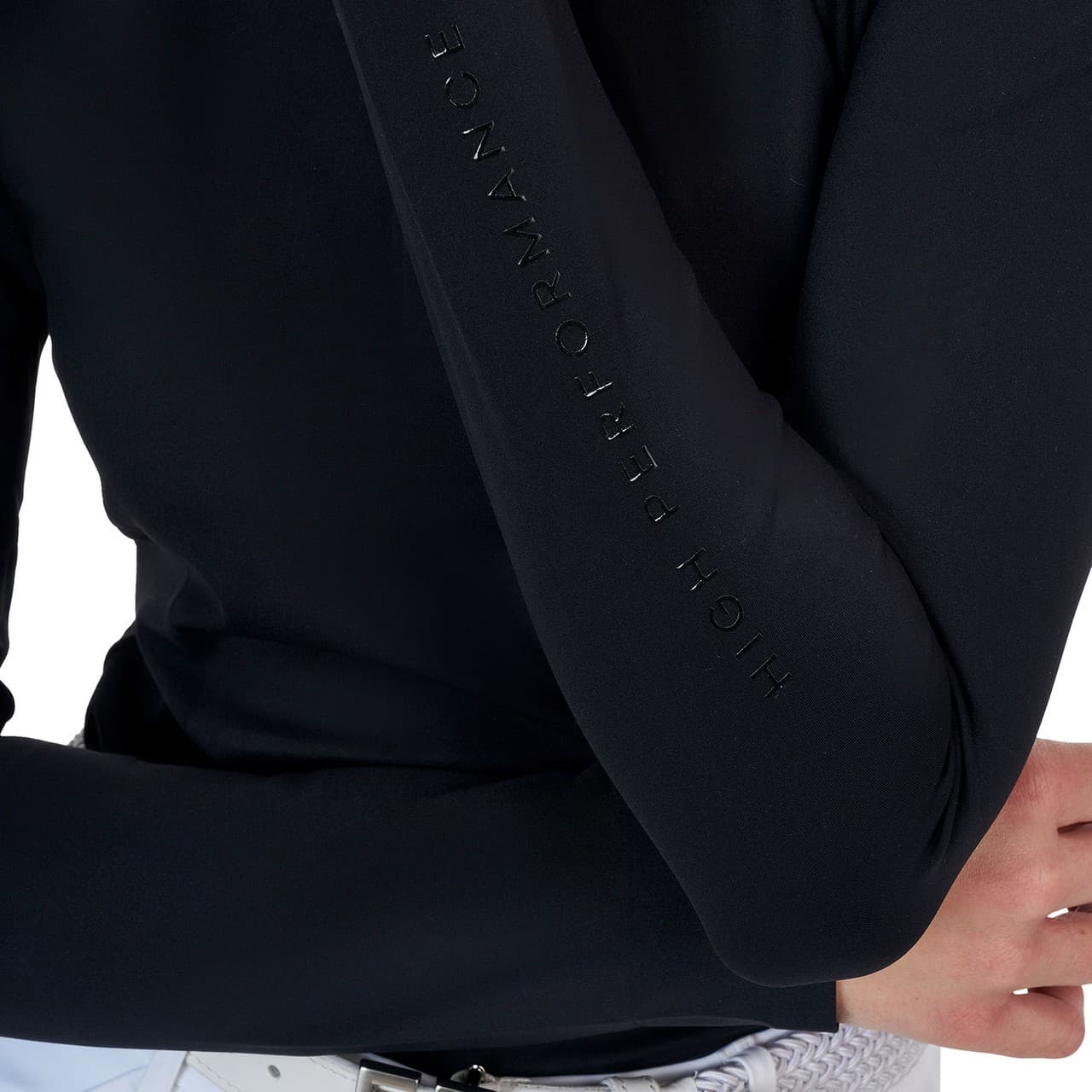 Polo concorso donna Equestro Ridertechnology manica lunga e zip (Rif. ETW00174N), vista 5