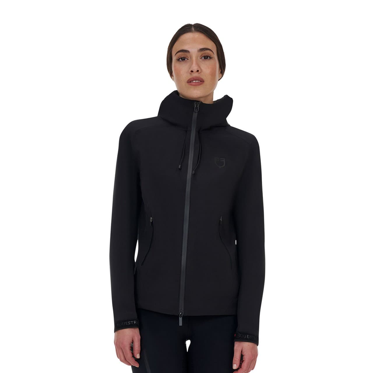 Guscio softshell donna Equestro Ridertechnology impermeabile zip, vista 1