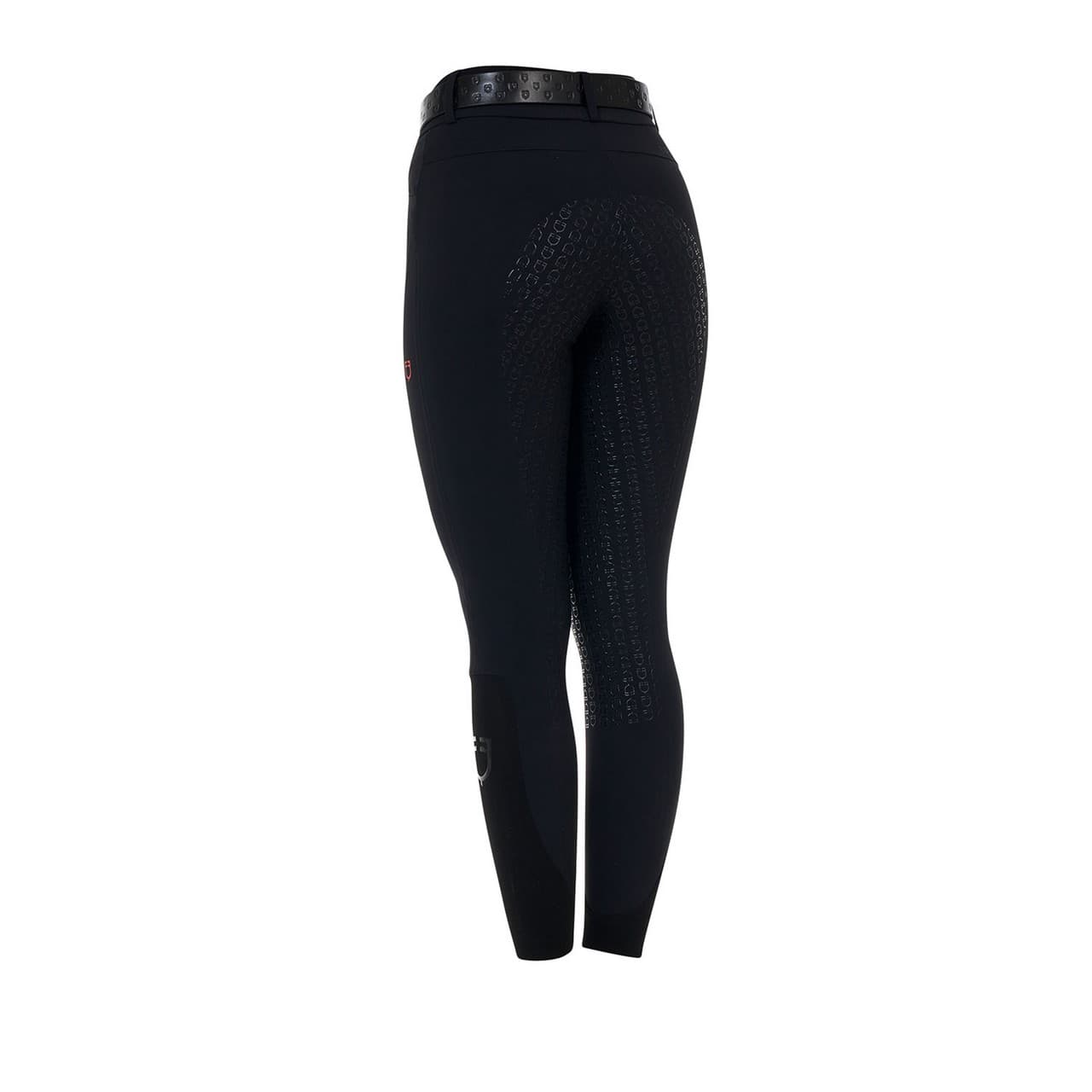 Pantalone slim fit donna vita alta Equestro Ridertechnology full grip, vista 3