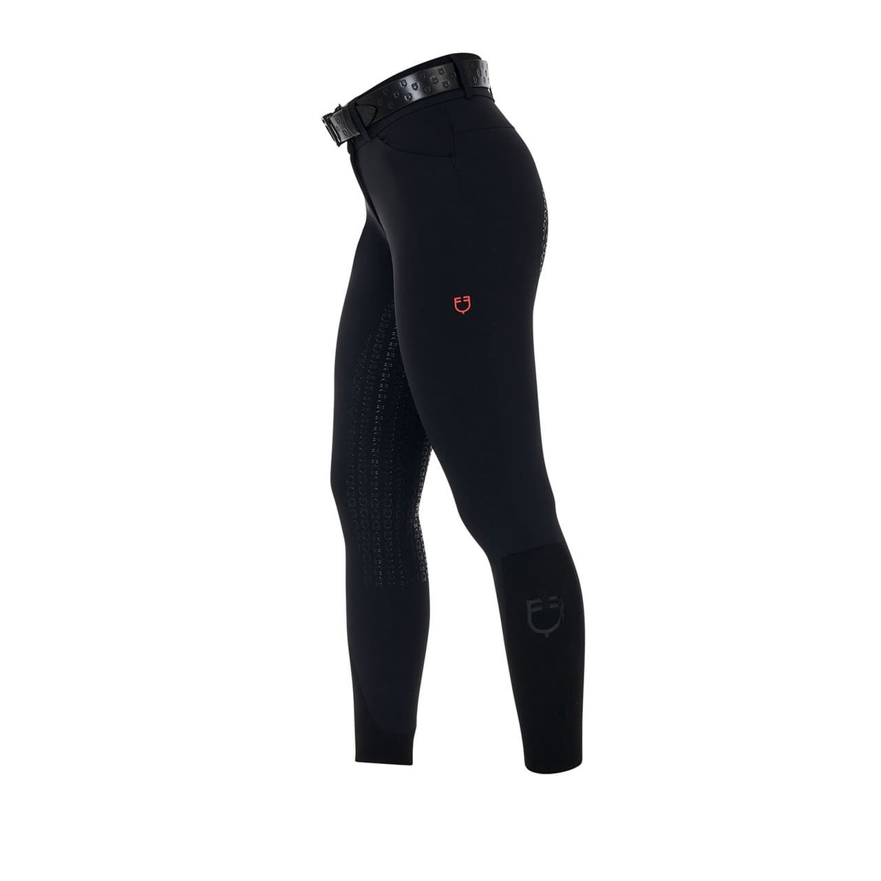 Pantalone slim fit donna vita alta Equestro Ridertechnology full grip, vista 4